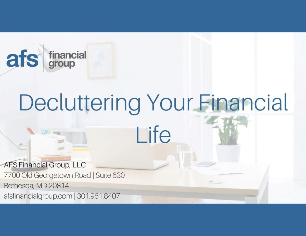 Decluttering Your Financial Life
